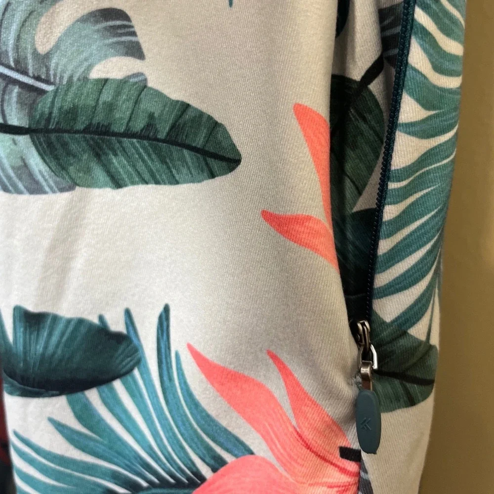 Kyodan Outdoor Tropical Palm Active Dress Size XS Built In‎ Shelf Bra Athleisure